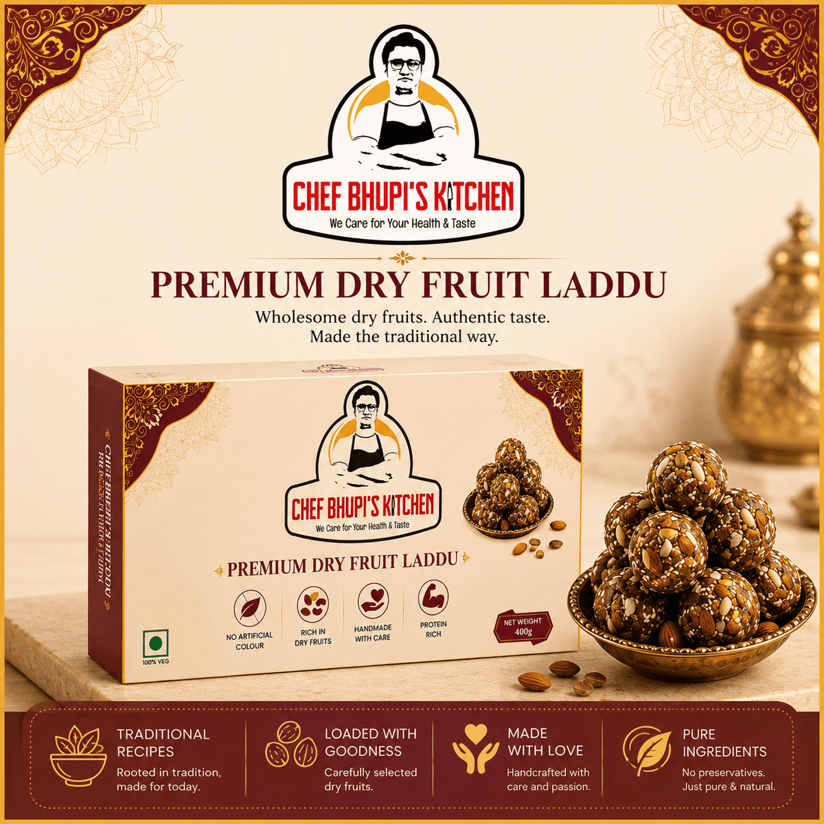 Premium Dry Fruits Laddu